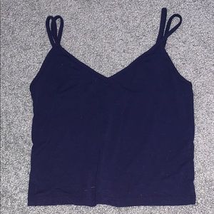 Navy blue crop tank